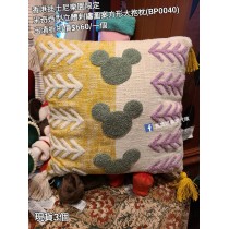 (出清) 香港迪士尼樂園限定 米奇 造型立體刺繡圖案方形大抱枕 (BP0040)